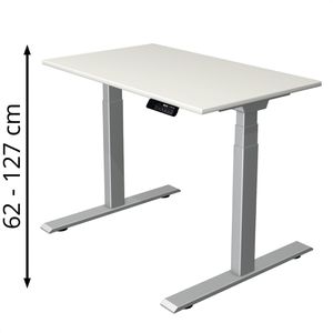 Produktbild für Schreibtisch Kerkmann Move 1 stable, weiß / silber