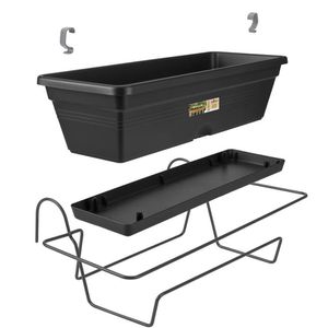 Produktbild für Blumenkasten elho Green Basics Allin1 70, schwarz