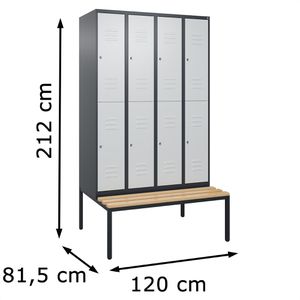 Produktbild für Spind CP-Möbel Classic PLUS, lichtgrau