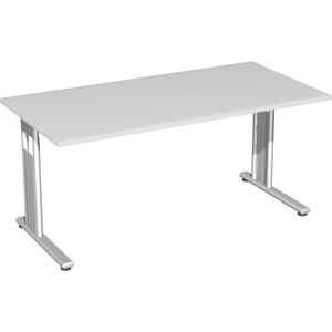 Produktbild für Schreibtisch Geramöbel Flex S-618103-LS, lichtgrau / silber