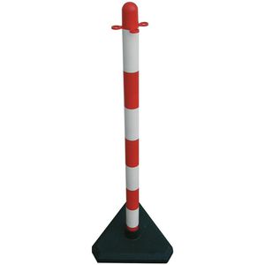 Produktbild für Absperrpfosten Schake 4040KBSET, rot/weiß, aus Kunststoff