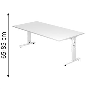 Schreibtisch Hammerbacher O-Serie, weiß / weiß
