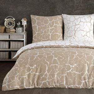 Produktbild für Bettwäsche Buymax Mercer, beige, weiß, Renforcé