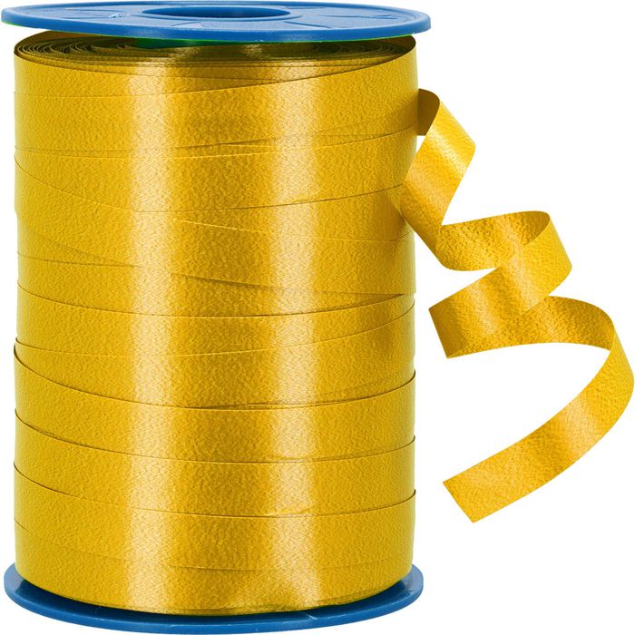 Präsent Geschenkband 2549-605 America, gelb, Kräuselband, 10mm x 250m, matt  glänzend – Böttcher AG