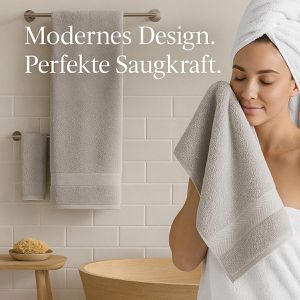 Produktbild für Handtuch Betz Premium Set, silber, 400 g/m²