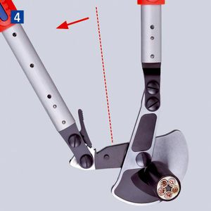 Produktbild für Kabelschere Knipex 95 32 038, bis 280 mm², Ratschenprinzip