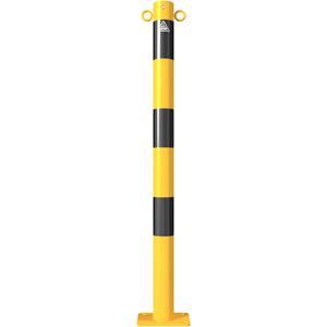 Produktbild für Absperrpfosten Schake 460PBG/2, 2 Ösen, schwarz/gelb, Metall