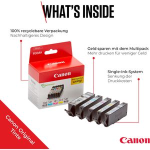 Produktbild für Tinte Canon PGI-580PGBK + CLI-581 BK, C, M, Y
