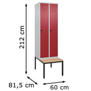 Produktbild für Spind CP-Möbel Classic PLUS, rot