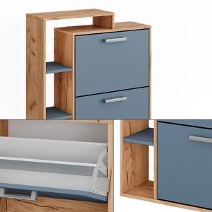 Produktbild für Schuhschrank Vicco Orlando, eiche / blau