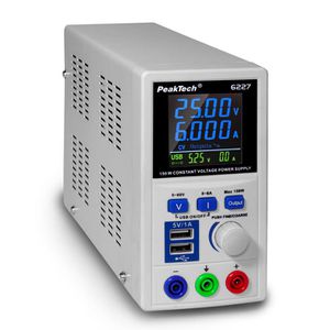 Produktbild für Labornetzteil PeakTech P 6227, mit LC-Display und USB-A