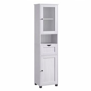 Badschrank Vasagle BBK163T44, mit 4 Füßen, weiß
