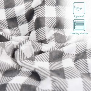 Produktbild für Heizdecke Navaris Poncho, grau / weiß