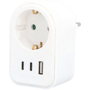 Steckdosenadapter Unitec 800719, weiß