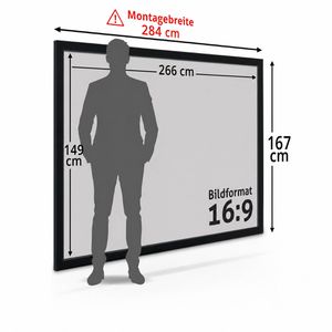 Produktbild für Beamer-Leinwand ESMART Professional MIRALE GRAU