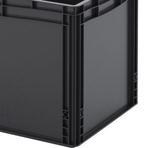 Produktbild für Eurobox AUER ESD EG 64/42 HG, schwarz, 88 Liter