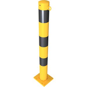 Produktbild für Absperrpfosten Schake 489APBG+1, 1 Öse, schwarz/gelb, Metall