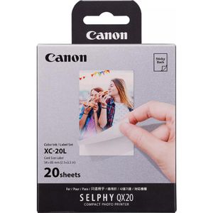 Fotopapier Canon XC-20L, für Selphy Square QX20, 5,4 x 8,5 cm