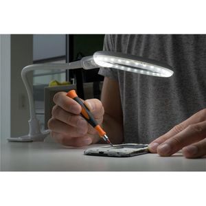 Produktbild für Lupenleuchte Goobay 2in1, weiß, 100 mm Glaslinse, LED