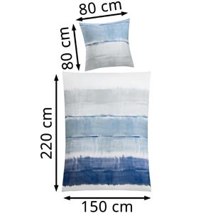 Produktbild für Bettwäsche Kleine-Wolke Long Beach, blau, Satin