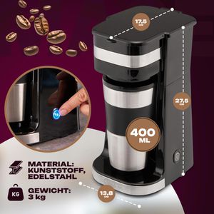 Produktbild für Kaffeemaschine Clatronic KA 3733, mit Thermosbecher