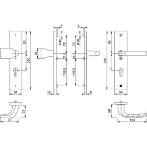 Produktbild für Drückergarnitur Hoppe-AG 3841104 Birmingham, ES0