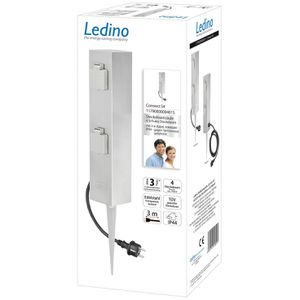 Produktbild für Gartensteckdose Ledino Connect S4, mit Erdspieß