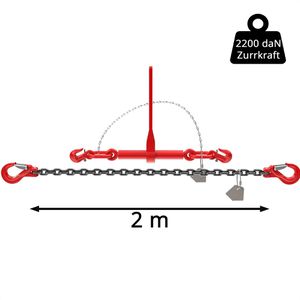 Produktbild für Zurrkette Dolezych L-150, mit Gabelkopfhaken &amp; Ratschspanner