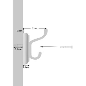 Produktbild für Garderobenleiste Songmics LHR23WT, weiß