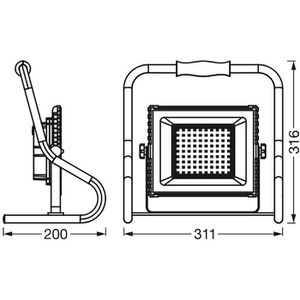 Produktbild für Baustrahler OSRAM Worklight LED, mit integriertem Akku