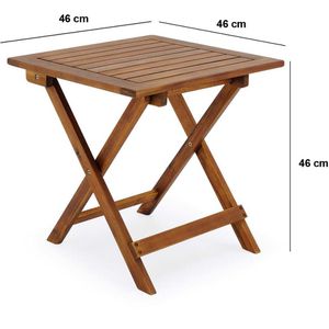 Produktbild für Beistelltisch CASARIA 100030, akazie, wetterfest, eckig