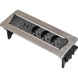 Einbausteckdose Brennenstuhl Indesk Power, 2m Kabel klappbar