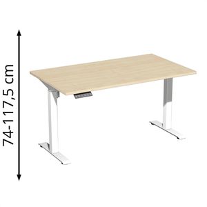Schreibtisch Geramöbel Elevate Home, ahorn / weiß