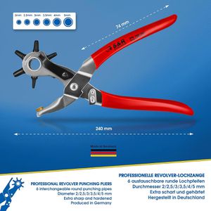 Produktbild für Lochzange S&amp;R 274100240, Revolverlochzange