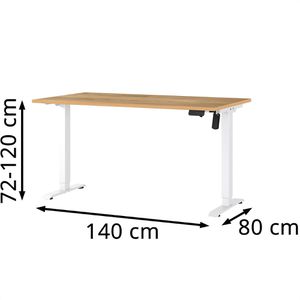 Produktbild für Schreibtisch Germania Profi 3.0, 8023-242, eiche / weiß