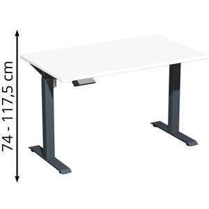 Produktbild für Schreibtisch Geramöbel Elevate Home, weiß / anthrazit