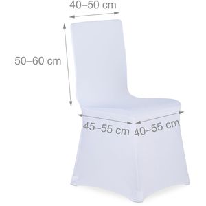 Produktbild für Stuhlhusse Relaxdays elastisch, weiß