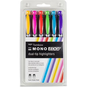 Produktbild für Textmarker Tombow MONO edge, 6 Stück