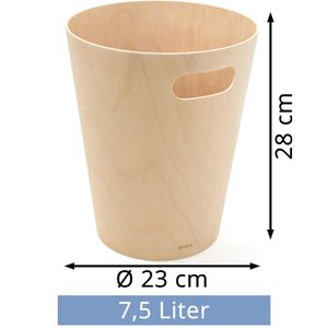 Produktbild für Papierkorb Umbra Woodrow Can, 082780-390, natur
