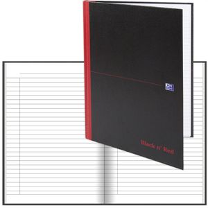 Produktbild für Notizbuch Oxford 400047606 Black n Red, Karton Hardcover