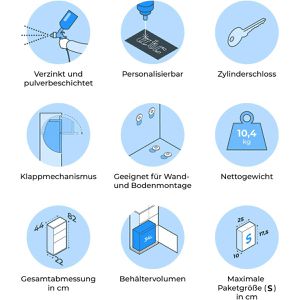 Produktbild für Paketbriefkasten Metzler Avalon 3, anthrazit