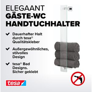 Produktbild für Handtuchhalter Tesa Elegaant 40439, silber/weiß