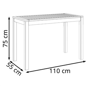 Produktbild für Gartentisch vidaXL 366368, Akazienholz