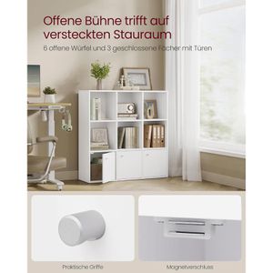 Produktbild für Bücherregal Vasagle LBC33WT, weiß