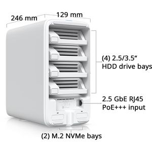 Produktbild für NAS UbiQuiti UniFi UNAS 4, UNAS-4-W, 2.5GbE LAN, 4 Bay