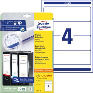 Produktbild für Rückenschilder Zweckform L4761-25, weiß