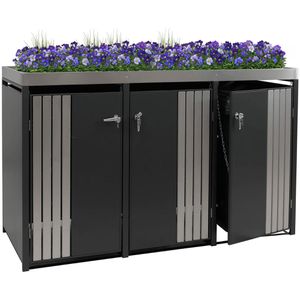 Produktbild für Mülltonnenbox Mendler HWC-O67, Metall