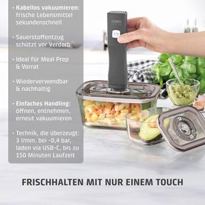 Produktbild für Vakuumiergerät Caso OneTouch Eco-Set, 1169, kabellos