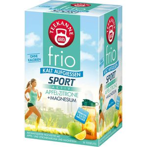 Teekanne Tee Frio Sport Apfel-Zitrone Magnesium, 18 Teebeutel, 45g