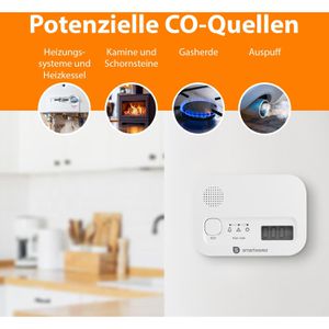 Produktbild für CO-Melder Smartwares FGA-13041, mit Batterie